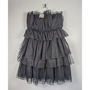 Witchy Sleeveless Tulle Mini Dress Large Whimsigoth‎ Goth Wednesday Prom Formal